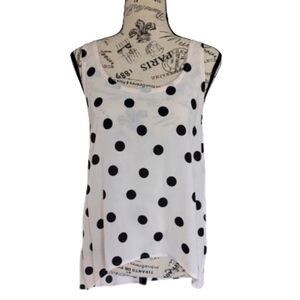Volcom high low Ditsy polka dot tank top size M